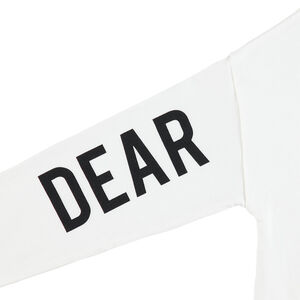 Μακρυμάνικη ζέρσεϊ μπλούζα με τυπωμένες φράσεις 