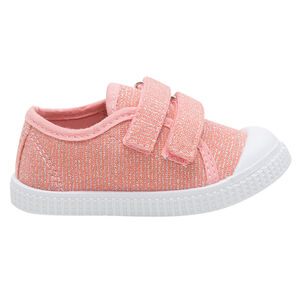 Υφασμάτινα κοραλί μπλε χαμηλά αθλητικά παπούτσια μελανζέ με γυαλιστερές κλωστές, σε νούμερα 24 έως 29 