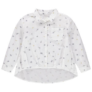 Εμπριμέ πουκάμισο σε ασύμμετρη γραμμή 