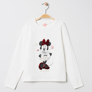 T-shirt manches longues sequins magiques Minnie Disney 