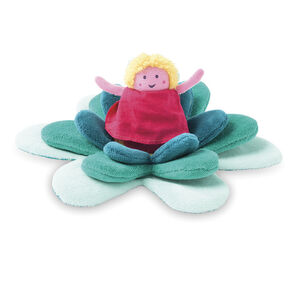 Peluche amovible en jersey et velours fée + fleur 
