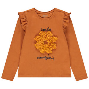 T-shirt manches longues volanté 