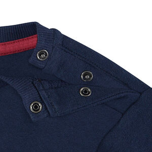 Φούτερ φανελένιο 2 σε 1 με διακοσμητική στάμπα και τσέπη 