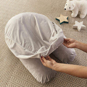   Κάλυμμα μαξιλαριού  θηλασμού - Γκρι φλίς   