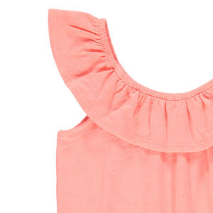 Αμάνικο ολόσωμο combi με βολάν 