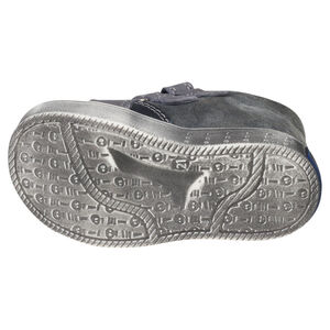 Bottillons en cuir bi-matière à scratchs 