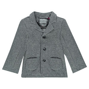 Σακάκι από ελαφριά φανέλα με μελανζέ όψη 