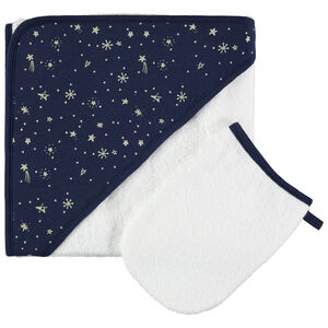 Πετσετέ σετ μπάνιου με μοτίβο αστέρια στην κουκούλα 