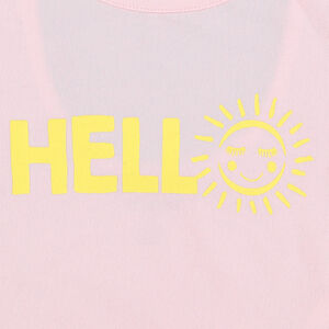 Μονόχρωμο βαμβακερό κορμάκι με μήνυμα 