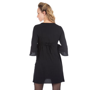 Μακρυμάνικο φόρεμα εγκυμοσύνης με διακοσμητικές πέρλες 