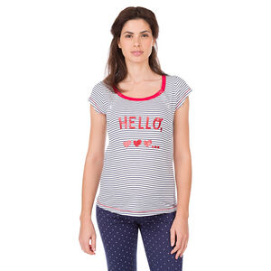 Κοντομάνικη μπλούζα εγκυμοσύνης και θηλασμού για το σπίτι 