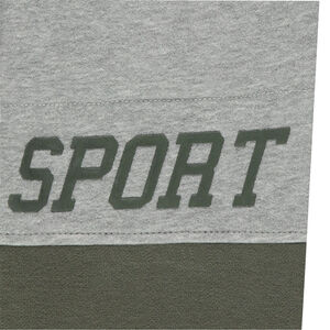 Δίχρωμο παντελόνι φόρμας από φανέλα με τυπωμένο κείμενο  