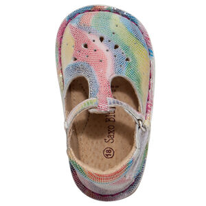 Δερμάτινα παπούτσια με μπαρέτα και βέλκρο 