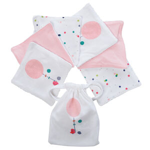 Set de 6 lingettes lavables 