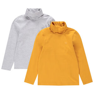 Παιδικά - Σετ 2 μονόχρωμα ζιβάγκο από ζέρσεϊ με λογότυπο σε παρόμοια απόχρωση 