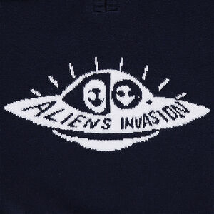 Πλεκτό πουλόβερ με φερμουάρ στο λαιμό και επένδυση sherpa 