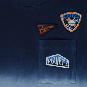 Κοντομάνικη μπλούζα από ζέρσεϊ με όψη ξεβαμμένου 