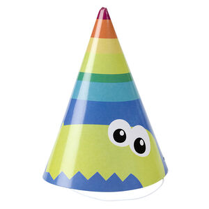 Σετ με 10 χάρτινα καπελάκια γενεθλίων με μοτίβο δράκο 