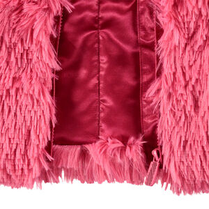 Αμάνικη ζακέτα από συνθετική γούνα με ρυθμιζόμενη ζώνη 