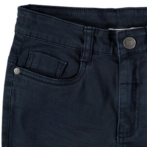 Μονόχρωμο παντελόνι με used όψη και μόνιμες τσακίσεις 