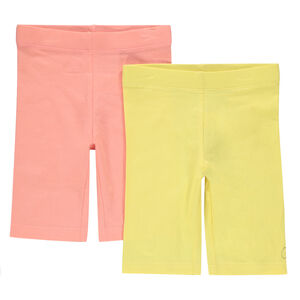 Παιδικά - Σετ με 2 μονόχρωμες ποδηλατικές βερμούδες με τυπωμένο λογότυπο 