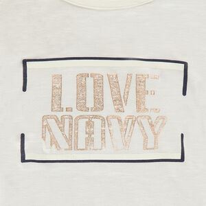 Παιδικά - μακρυμάνικη μπλούζα από ζέρσεϊ slub ύφσμα με λωρίδες και τυπωμένο κείμενο 