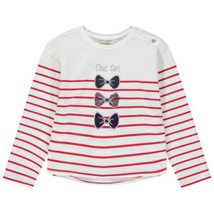 Marinière en molleton léger à broderies  