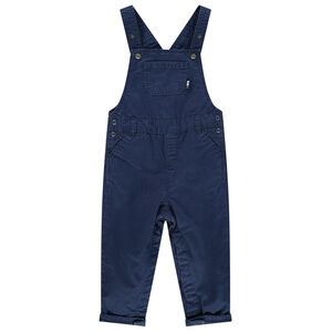 Salopette en toile doublée jersey à poches 