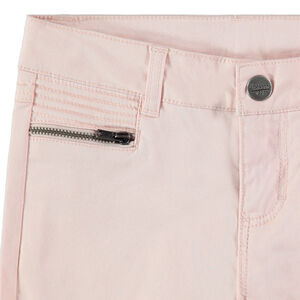 Pantalon esprit biker à jeux de surpiqûres et poches zippées 