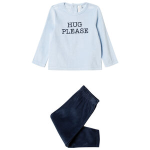 Pyjama en velours à message printé 