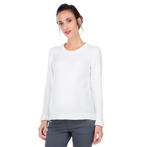 Μονόχρωμο σενίλ πουλόβερ εγκυμοσύνης 