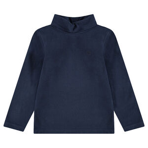 Μονόχρωμο ζιβάγκο από ζέρσεϊ με κεντημένο λογότυπο 