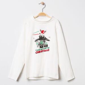 Sous-pull col cheminée print ours esprit Noël 