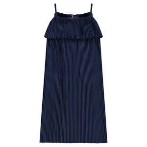 Παιδικά - Μακρύ πλισέ φόρεμα με βολάν 