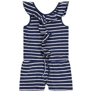 Ριγέ ολόσωμη φόρμα με σούστα 