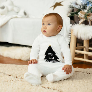 Dors-bien en velours motif sapin de Noël 