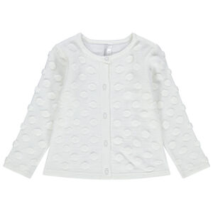 Ζακέτα πλεκτή με πουά ύφανση  