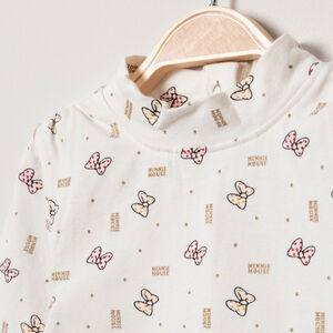 Sous-pull en coton bio print noeuds de Minnie Disney 