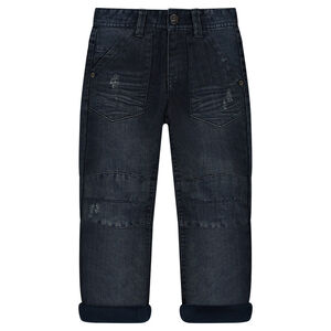 Τζιν με φθαρμένη όψη και επένδυση φλις  