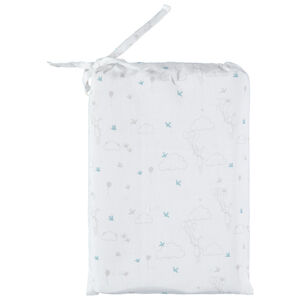 Σετ παπλωματοθήκη και μαξιλαροθήκη με στάμπα κουνελάκι και αστέρια 