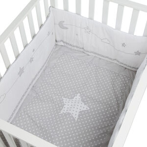 Σετ πάρκου από ποπλίνα με πάντα και στρώμα δύο όψεων 