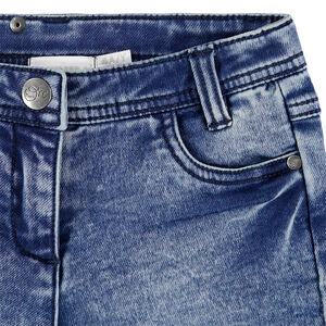 Σορτς από φανέλα με όψη used ντένιμ 