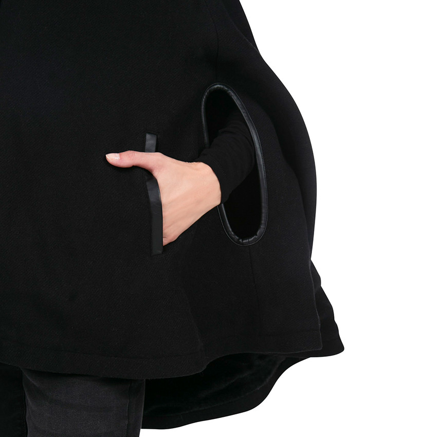 Μαντό εγκυμοσύνης από μάλλινη τσόχα σε σχήμα κάπας 