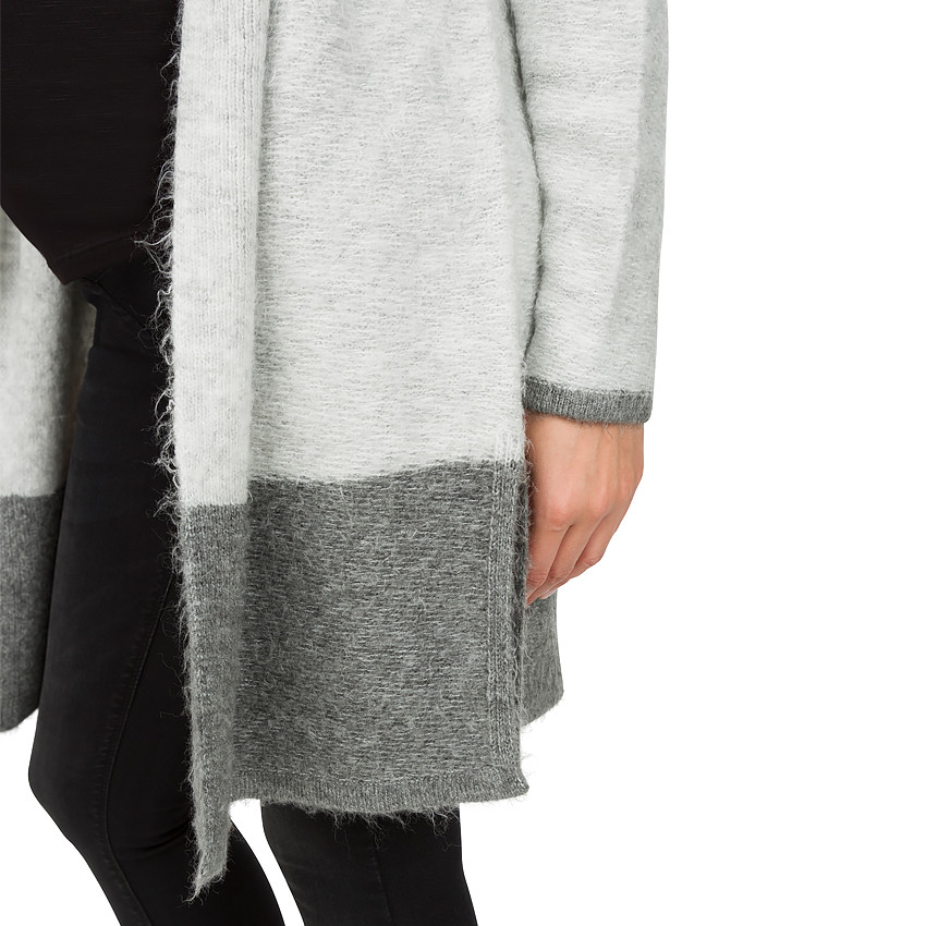 Μακριά, πλεκτή ζακέτα εγκυμοσύνης 