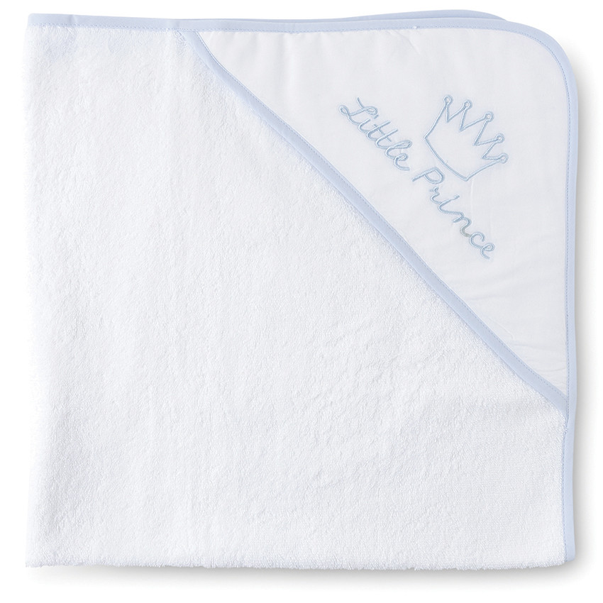 Set de bain cape/gant en coton éponge 