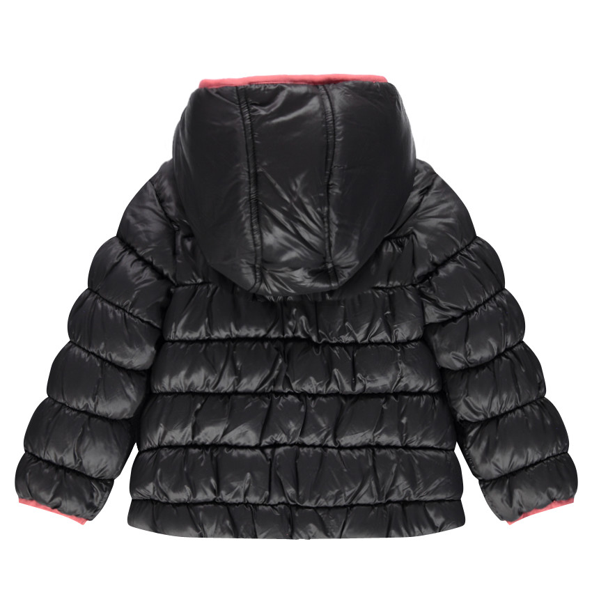 Καπιτονέ μπουφάν με κουκούλα από φλις επένδυση 