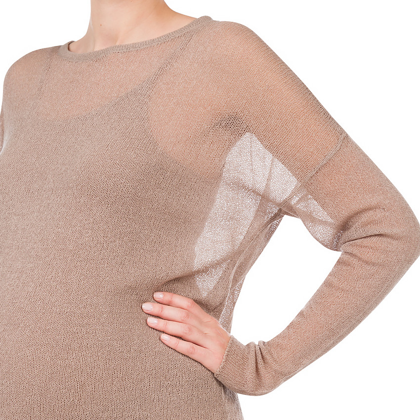 Μπλούζα εγκυμοσύνης 2 σε 1 με φαντεζί αραχνοΰφαντη πλέξη 