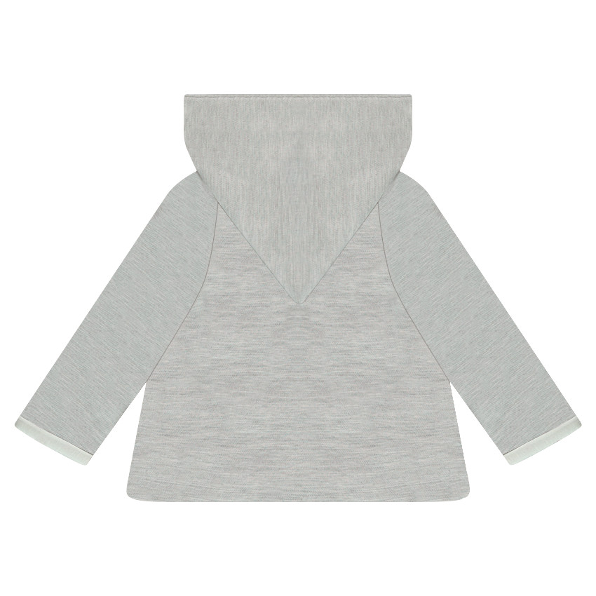 Βαμβακερό παρκά με μελανζέ όψη, τυπωμένο μονόκερο και βαμβακερή βουάλ φόδρα 