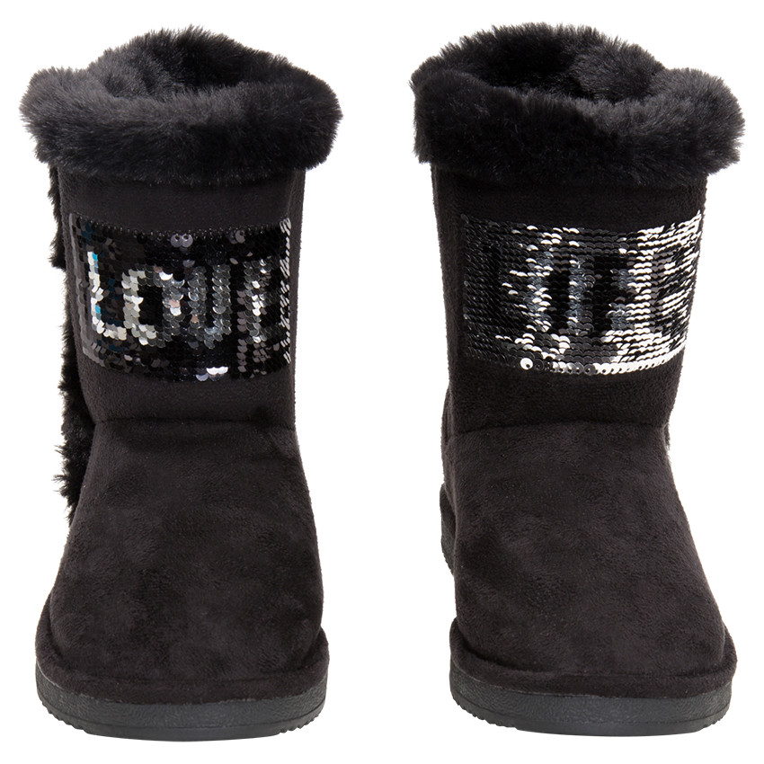 Χαμηλά μποτάκια σε απομίμηση σουέτ με μηνύματα από «μαγικές» πούλιες, σε νούμερα 28 έως 35 