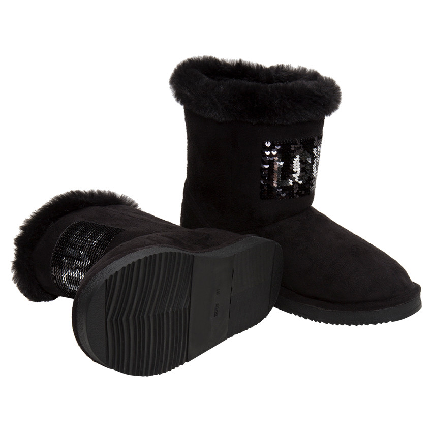 Χαμηλά μποτάκια σε απομίμηση σουέτ με μηνύματα από «μαγικές» πούλιες, σε νούμερα 28 έως 35 